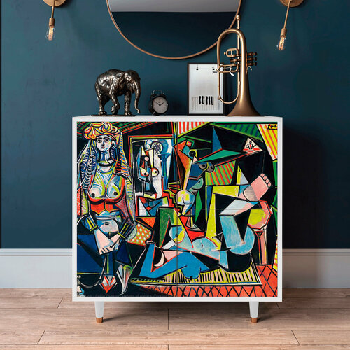 Комод - STORYZ - BS3 Women of Algiers by Pablo Picasso, Размер - 94 x 96 x 48 см, Цвет корпуса - Белый