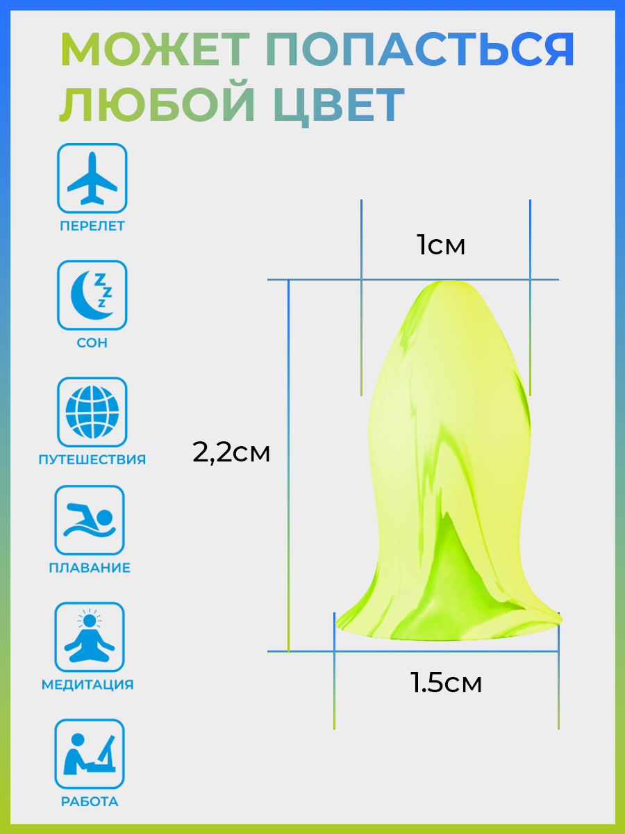 Беруши Беруши для сна Onyplax, многоразовые, анатомические 4 шт, кейс в подарок, противошумные