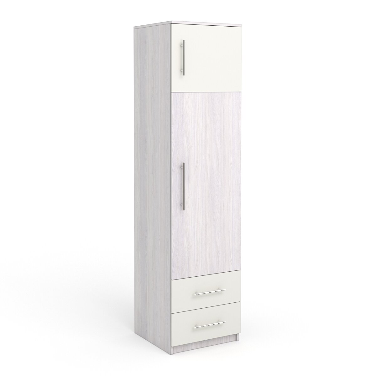 Шкаф распашной "Оззи" №5, Ясень Анкор и Белый. Производитель товара - компания Westcom.