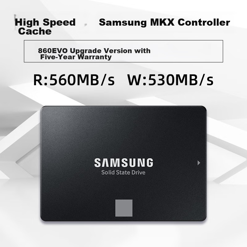 Samsung 250GB SSD, SATA 3.0 Interface, Independent Cache, AI Computer Accessory, Read Speed 560MB/s, 870 EVO