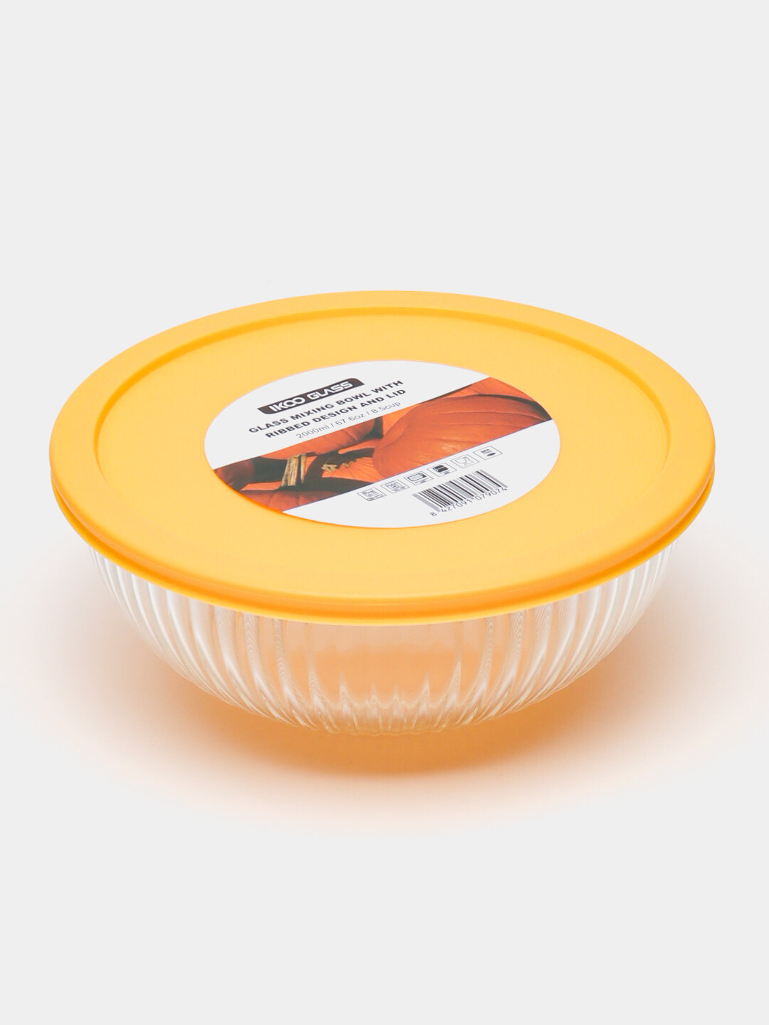 Cтеклянный контейнер для хранения пищи, 1000мл и 2000мл, два цвета