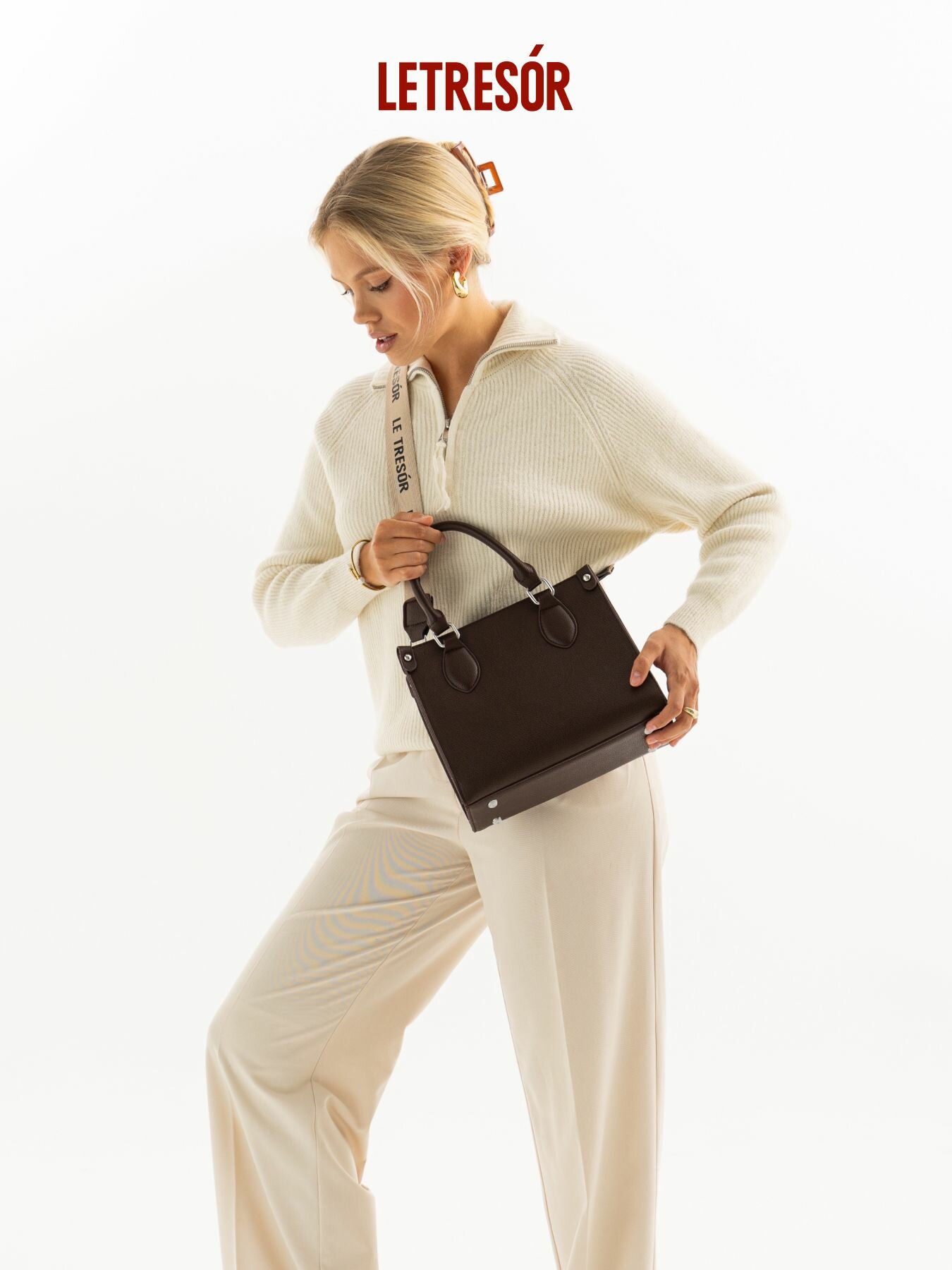 Сумка тоут LE TRESOR, Шоколадный — фото 1