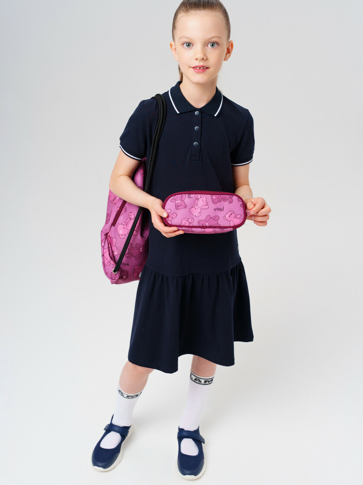 Пенал для девочки PlayToday, размер 22*8*6 см, розовый — фото 1