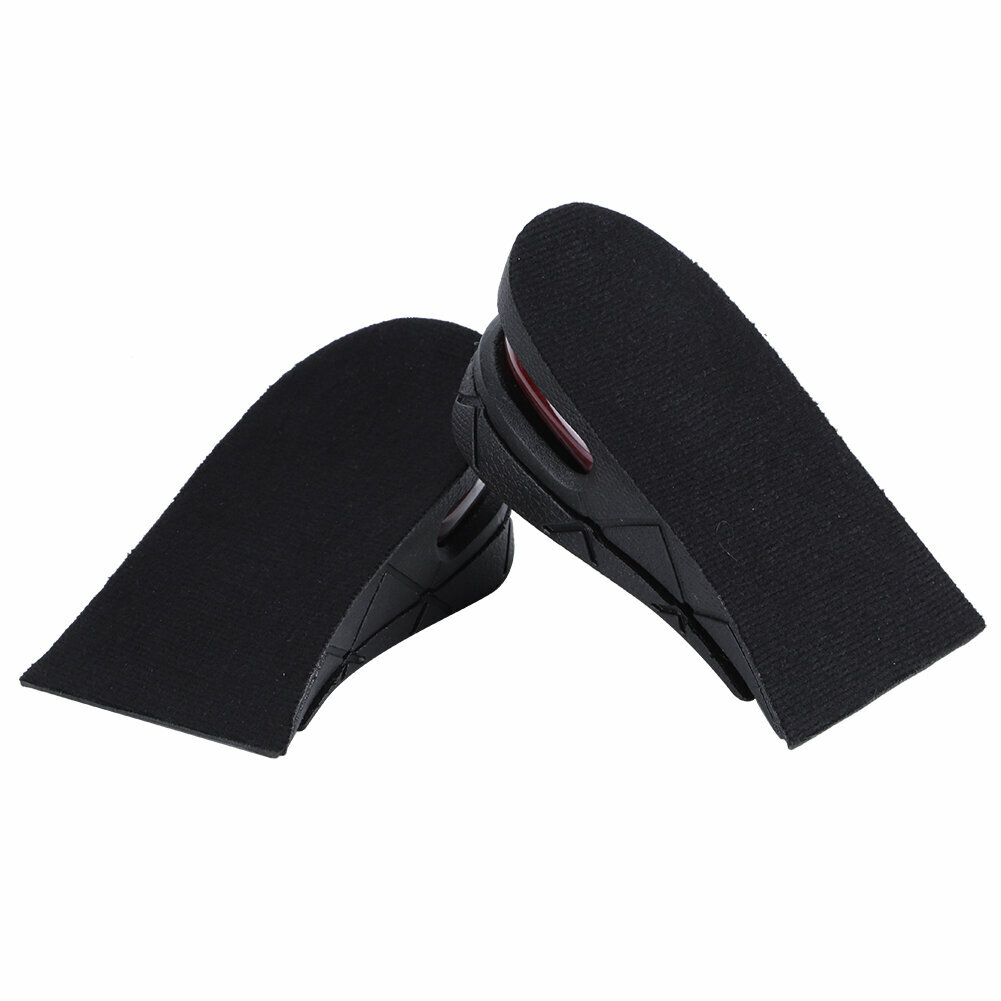 Универсальные дышащие стельки для увеличения роста для мужчин и женщин, подушечки для подъема обуви, 5 см, черные