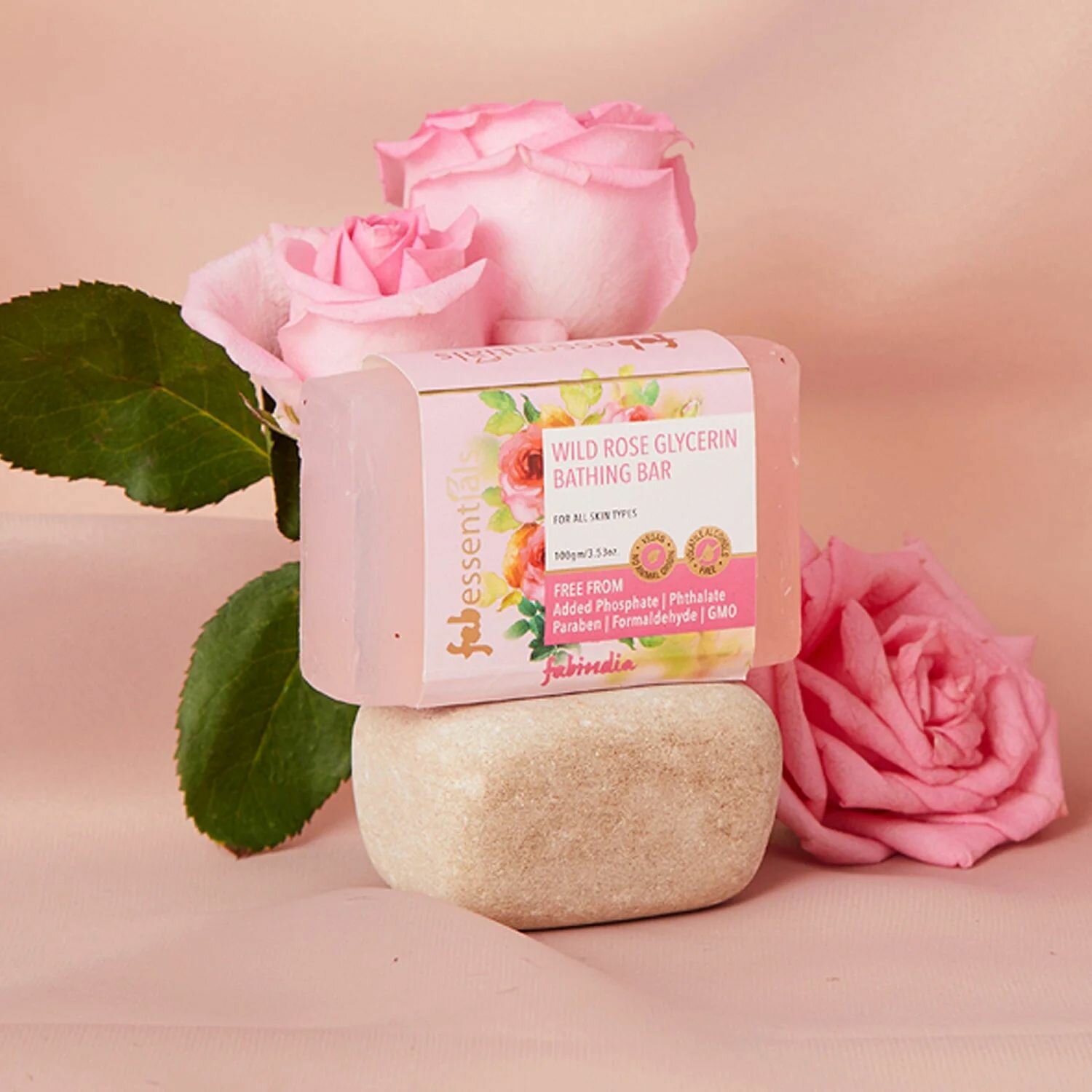Мыло глицериновое дикая роза Fabessentials Bathing Bar 100 г — фото 1