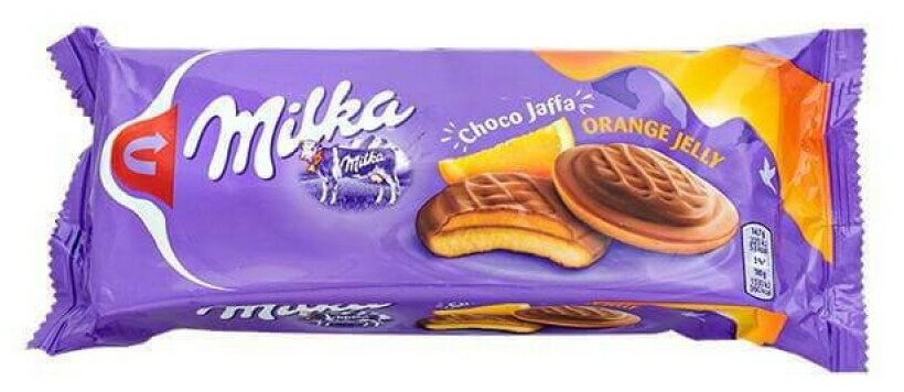 Печенье Milka Jaffa Orange с апельсиновым джемом 147 гр