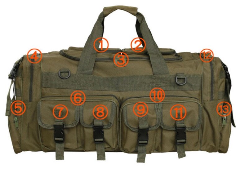 Дорожная сумка тактическая Tactical travel олива - фотография № 5