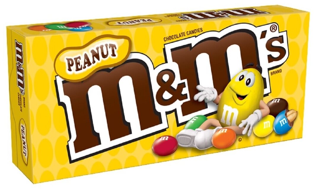 Шоколадное Драже M&M's Peanut / М&М'c Арахис 87,9 г. (США) - фотография № 1