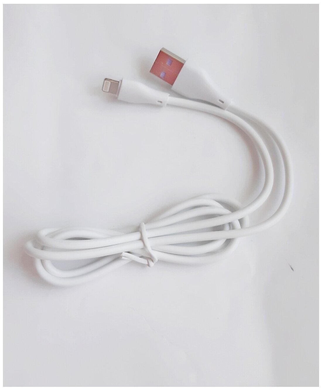 Кабель USB(A)шт. - для iPhone 5/6/7/8/X, Ipod, Ipad Оne Depot , Lightning 2,4А, белый, 1м