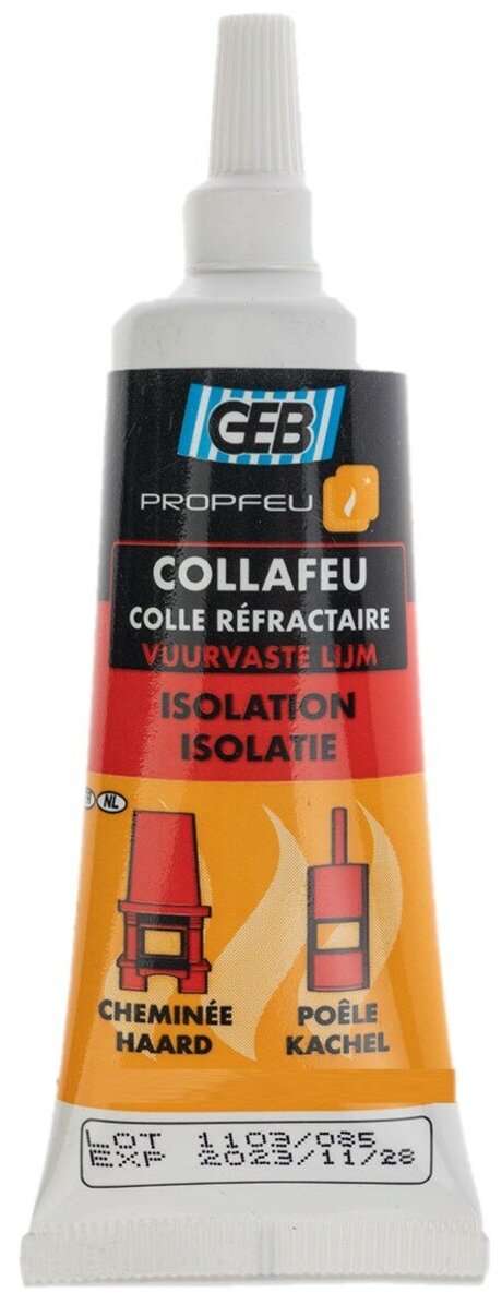 Огнеупорный клей-герметик Geb Collafeu для фиксации волокнистого материала, 50 мл, до +1100°С