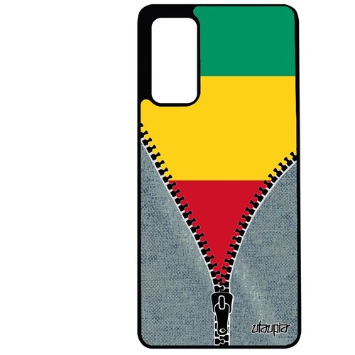 фото Чехол на мобильный samsung galaxy s20fe, "флаг гвинеи на молнии" патриот страна utaupia