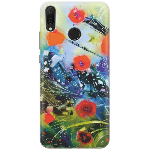фото Re:pa накладка transparent для huawei y9 (2019) с принтом "яркие цветы"