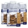Наполнитель для кошачьего туалета ХОРОШКА древесный 15л*3 (упаковка 3 шт.) - изображение