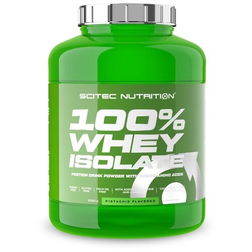 Протеин Scitec Nutrition 100% Whey Isolate, 2000 гр., фисташка протеин изолят scitec nutrition 100% whey isolate малина 2000 гр