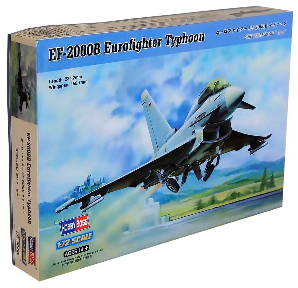 80265 HobbyBoss Истребитель Euro Fighter EF-2000B Typhoon (1:72)