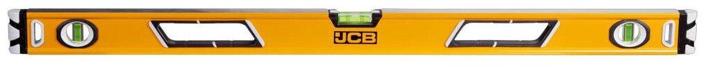 Уровень JCB JBL004 коробчатый, магнитный, 2 фрезерованные базовые поверхности, 3 ампулы, крашенный, с ручками, 0,5мм/м, 90см