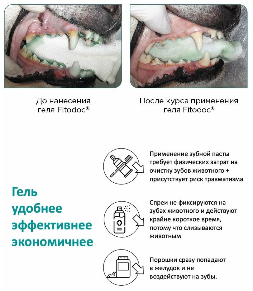 Fitodoc АВЗ (Агроветзащита) для собак и кошек, стоматологический гель, 75 мл - фотография № 16