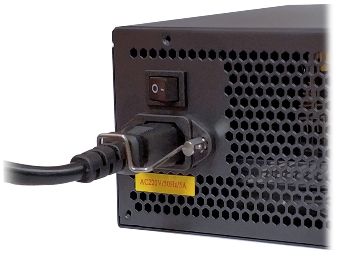 Блок питания ATX Exegate EX259603RUS-S 650W, SC, black, 12cm fan, 24p+4p, 6/8p PCI-E, 3*SATA, 2*IDE, FDD + кабель 220V с защитой от выдергивания - фото №2