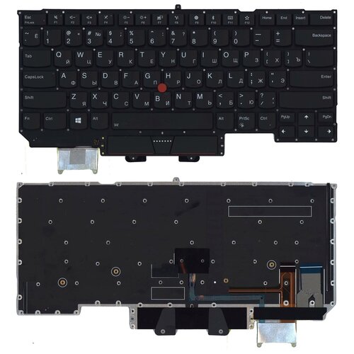 Клавиатура для ноутбука Lenovo ThinkPad X1 carbon Gen 6 2018 черная с подсветкой new original for lenovo thinkpad x1 carbon 6th type 20kh 20kg back shell base cover bottom case 01yr421 am16r000600