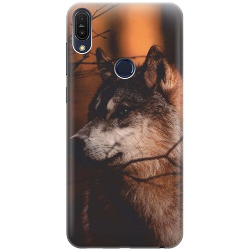 фото Re:pa накладка transparent для asus zenfone max (m1) zb555kl с принтом "красивый волк"