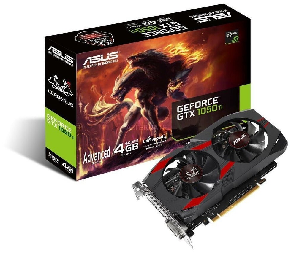 ASUS Cerberus GeForce GTX 1050 Ti 4GB GDDR5