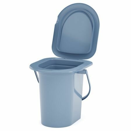 Ведро-туалет 17л пластик голубой