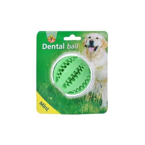 фото Beeztees 625407 игрушка для собак мяч массажный с запахом мяты д/ухода за зубами, резина 7см