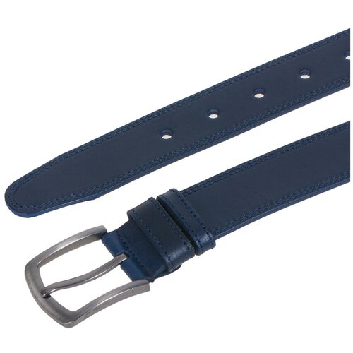 фото Ремень мужской кожаный h-4 черно-синий 1100130 нет бренда