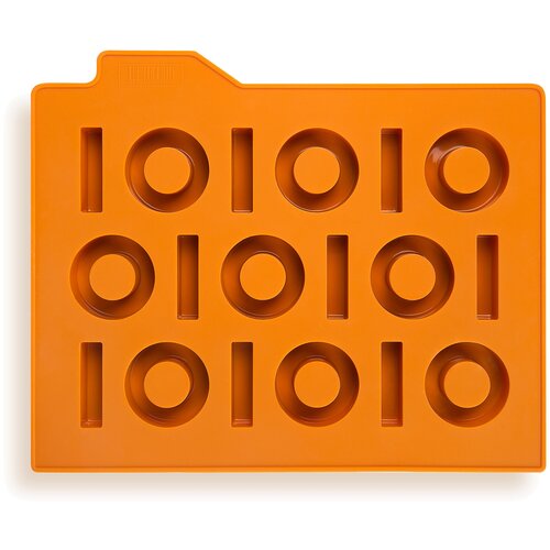 Форма для льда Студия Артемия Лебедева Бинариус 18 ячеек оранжевый 427₽