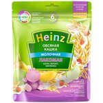 Каша Heinz молочная Лакомая овсяная банан, яблоко, земляника, с 6 месяцев, 170 г - изображение