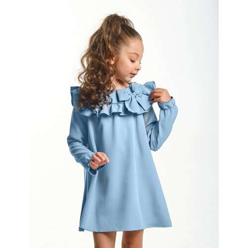 Платье Mini Maxi, размер 116, голубой платье mini maxi хлопок трикотаж размер 116 голубой