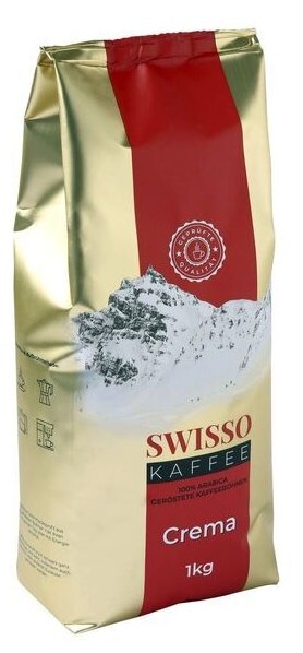 Кофе в зернах Swisso Kaffee Crema 1 кг - фотография № 2