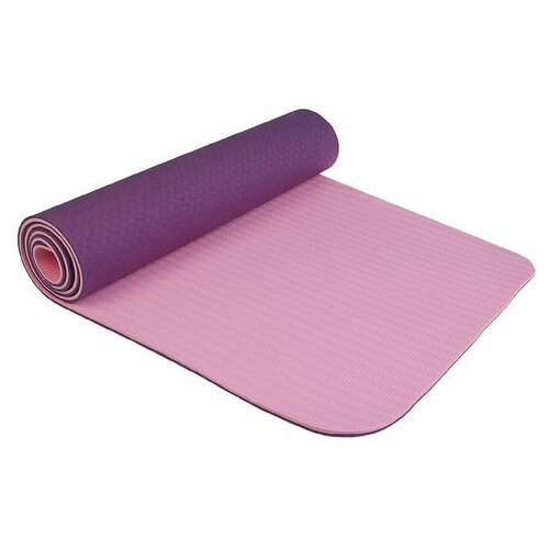 Коврик Sangh Yoga mat двухцветный, 183х61 см фиолетовый/розовый 0.8 см коврик airex yoga eco grip mat 183х61 см фиолетовый 0 4 см