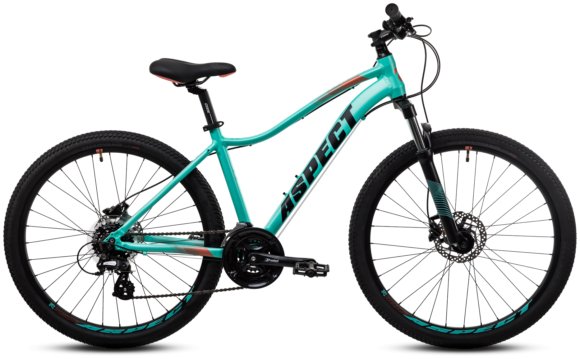 Велосипед ASPECT Oasis HD 26"-16"-22г (бирюзово-розовый)