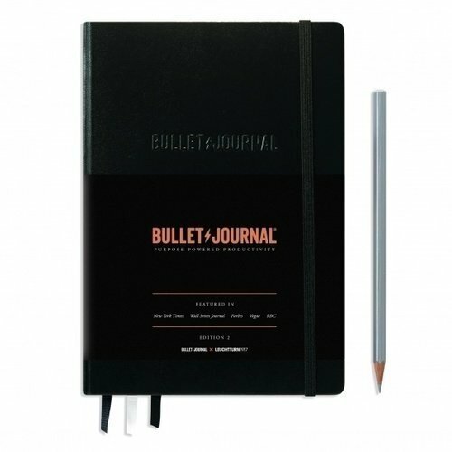 Блокнот Leuchtturm Bullet Journal 2, в точку, А5, 206 страниц, 120 г/м2, твердая обложка, черный