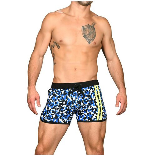 плавки шорты disco flamingo swim shorts andrew christian мультиколор размер s Шорты для плавания Andrew Christian, размер M, синий