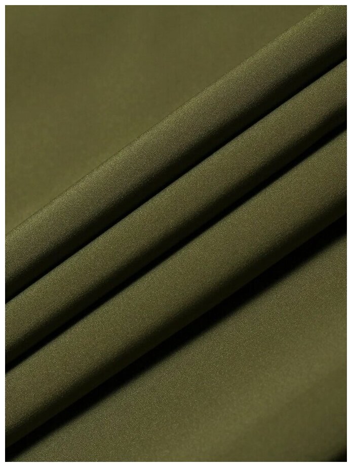 Ткань подкладочная для шитья MDC FABRICS PSP520\green зелёная однотонная для одежды. Полиэстер, стрейч. Отрез 1 метр