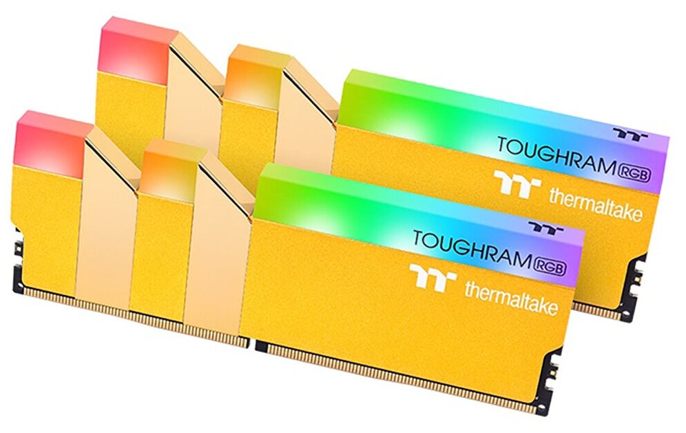 Rg26d408gx2-3600c18a 16GB Thermaltake DDR4 3600 Dimm Toughram RGB Metallic Gold Gaming Memory Non .