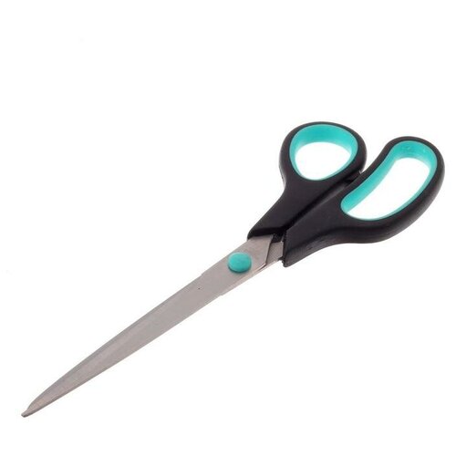 Ножницы 23.5 см, ручки с противоскользящими резиновыми вставками, чёрные