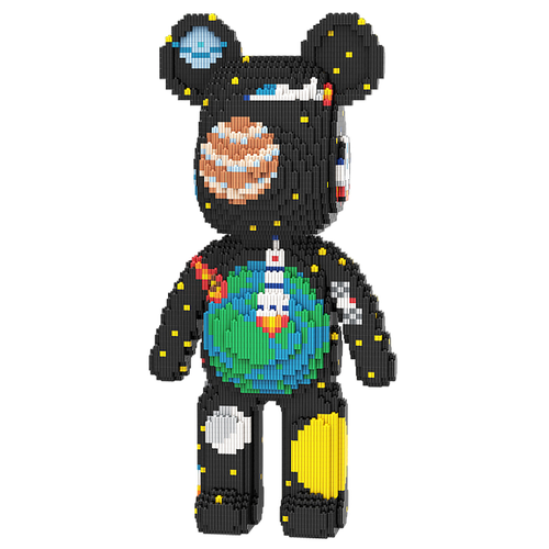 3D конструктор пластиковый BearBrick Медведь Планеты 46см