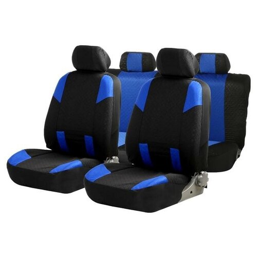 Авточехлы Premium универсальные, 9 предметов, чёрно-синий AV-36
