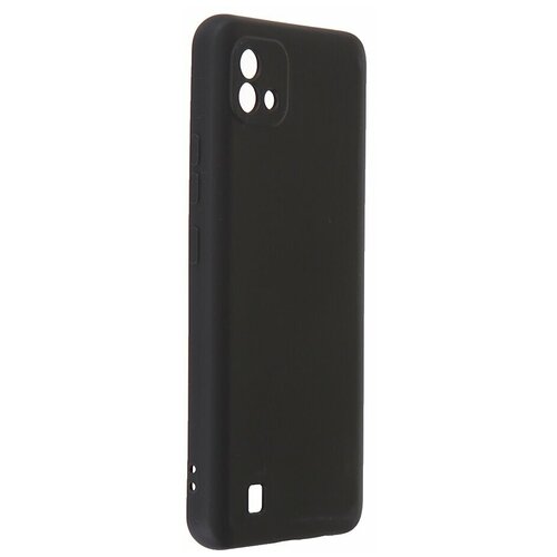 Чехол DF для Realme C20 с микрофиброй Silicone Black rmOriginal-10