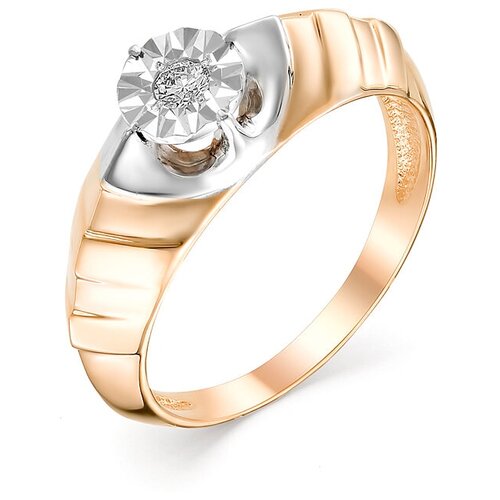 Кольцо АЙМИЛА, красное золото, 585 проба, бриллиант кольцо с 21 бриллиантом из красного золота