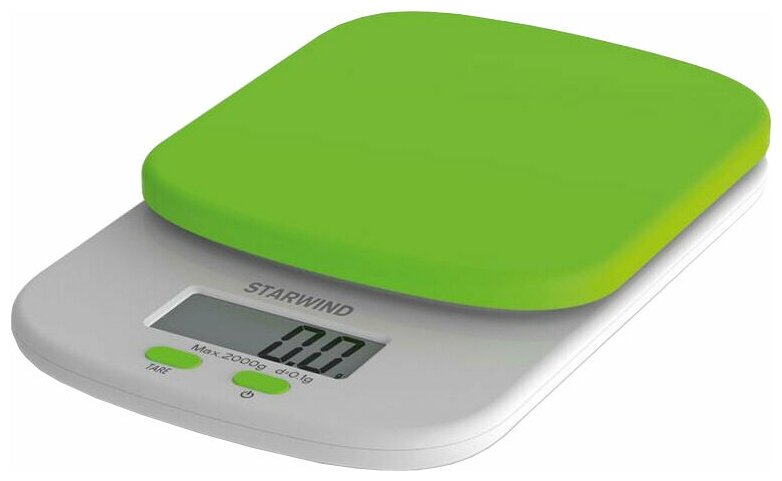 Весы кухонные электронные Starwind SSK2155 макс. вес:2кг зеленый
