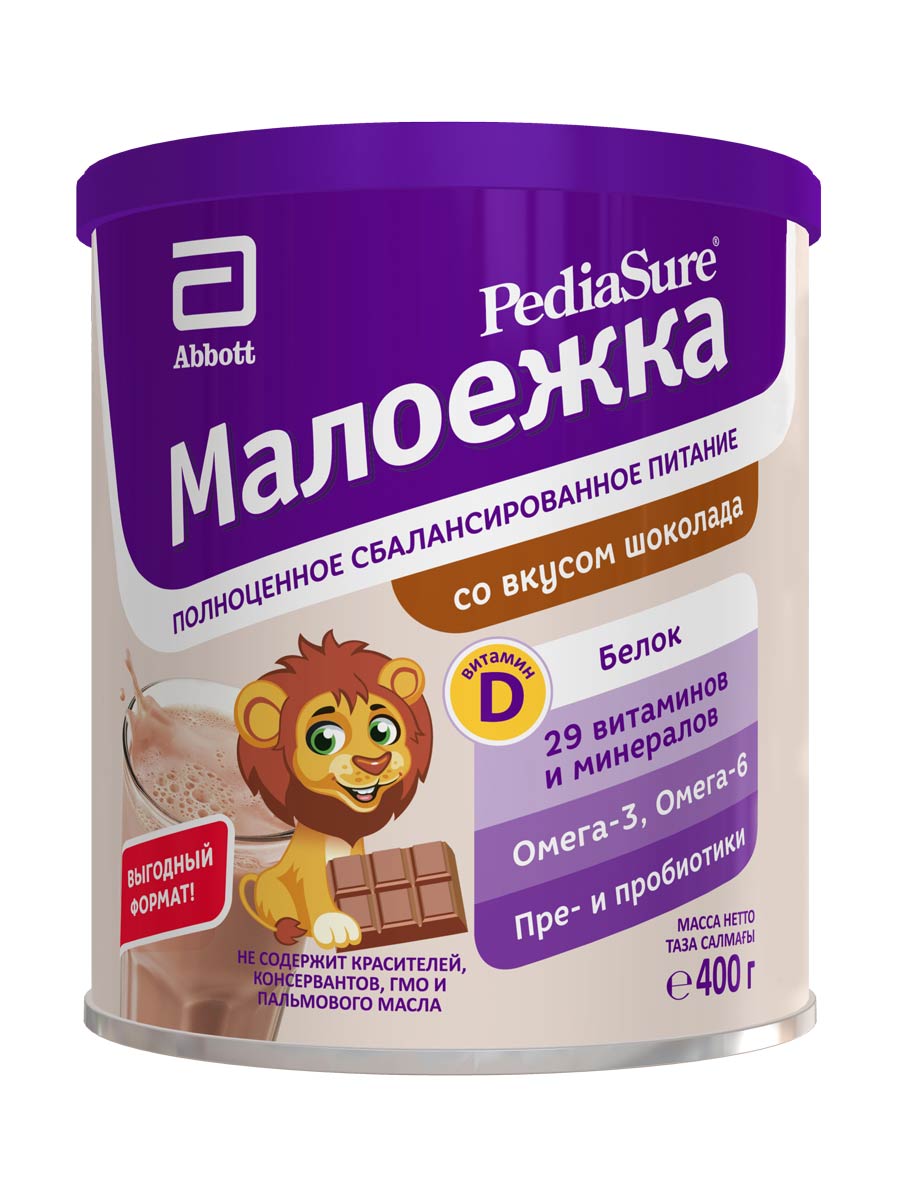 Смесь Pediasure (Abbott) Малоежка сухая со вкусом шоколада, от 1 года до 10 лет, 400 г