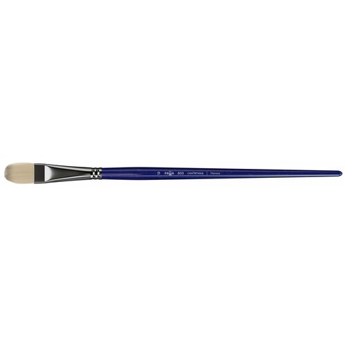 Купить Кисть ГАММА Манеж синтетика №12, плоскоовальная, длинная ручка синий, Кисти