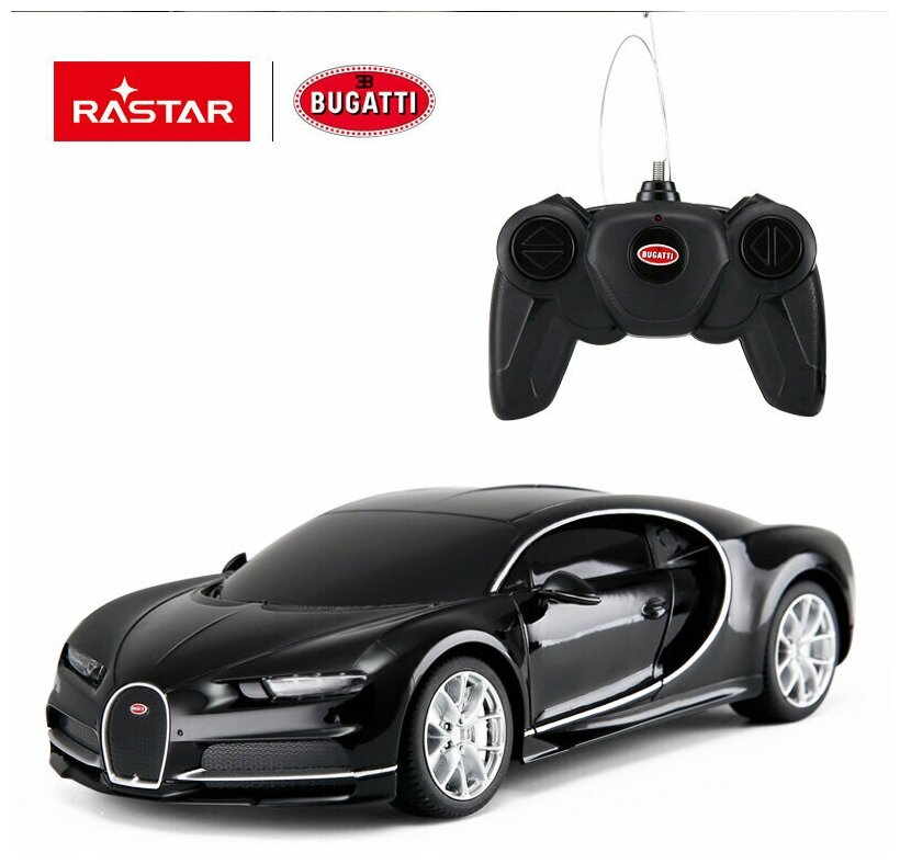 Машина р/у 1:24 Bugatti Chiron Цвет Черный