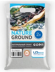 [282.udc410732] udeco river marble - натуральный грунт для аквариумов мраморный гравий, 2-3 мм, 2 л (2 шт)