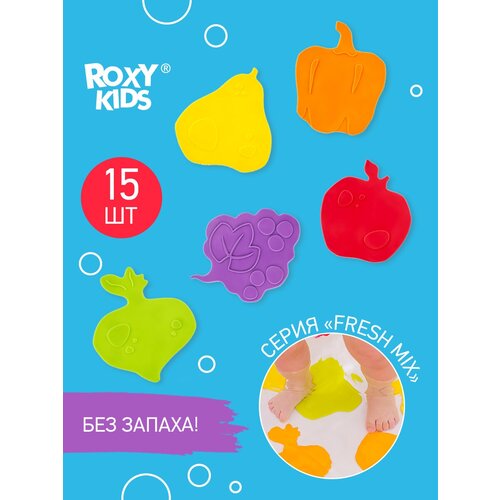 Антискользящие мини-коврики для ванной FRESH MIX от ROXY-KIDS. Цвета в ассортименте. 15 шт.