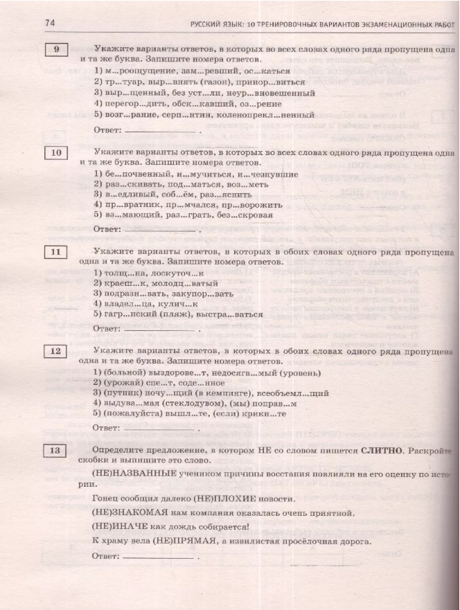 ЕГЭ-2024. Русский язык (60х84/8). 10 тренировочных вариантов экзаменационных работ для подготовки к единому государственному экзамену - фото №3